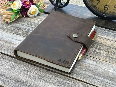 Personalized Leather Journal Notebook Refillable Antique A Etsy