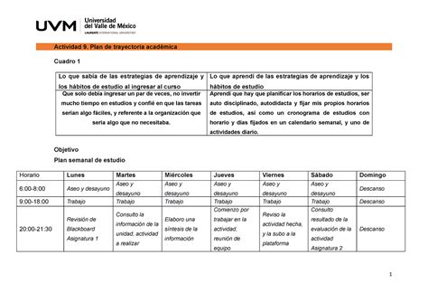 U4 Plan Trayectoria Académica 18022021 Actividad 9 Plan de