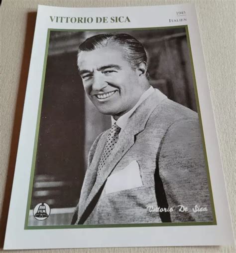 Schauspieler Vittorio De Sica Portrait Star Foto Sammelbild Karte 2935 Eur 390 Picclick De