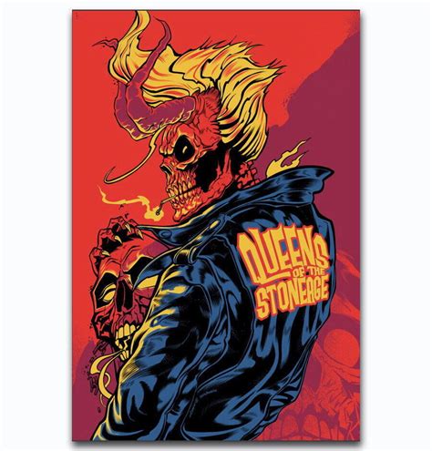 queens   stone age rock  band wall decor print poster