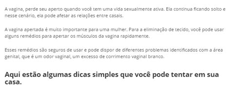 E Copiei 7 Maneiras Simples E Naturais Para Manter A Vagina Apertada E Pequena