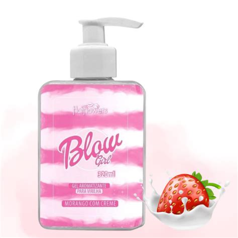 Gel Blow Girl Creme Hidratante Hot Flowers Morango Beij Vel Ml