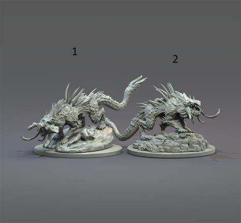 Garmr Norse Mythology 3d Printed Clay Cyanide Miniatures Etsy