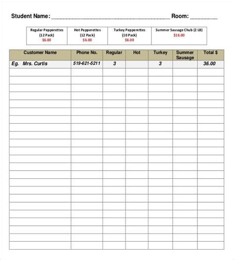 Free 17 Sample Fundraiser Order Templates In Pdf Ms Throughout Blank