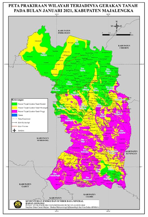 Ini Peta Potensi Pergerakan Tanah Di Majalengka Warga Harus Waspada