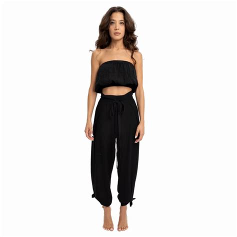 Husufi Freeside Organic Cotton Shalwar Pant Xs S Black Hipicon