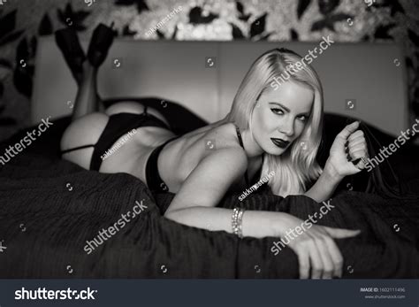Sexy Blonde Woman Underwear Posing On Stock Photo 1602111496 Shutterstock