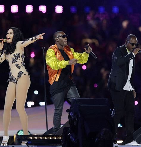 London Closing Ceremony Jessie J Takes To The Stage In Nude Body Suit THREE Times Daily