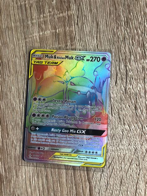 Sm Alolan Muk And Muk Tag Team Gx Hr Pokemon Card Hobbies Toys