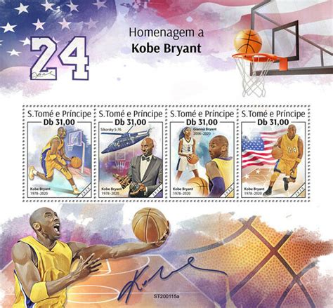 Sao Tome & Principe Basketball Stamps 2020 MNH Kobe Bryant Sports 4v M