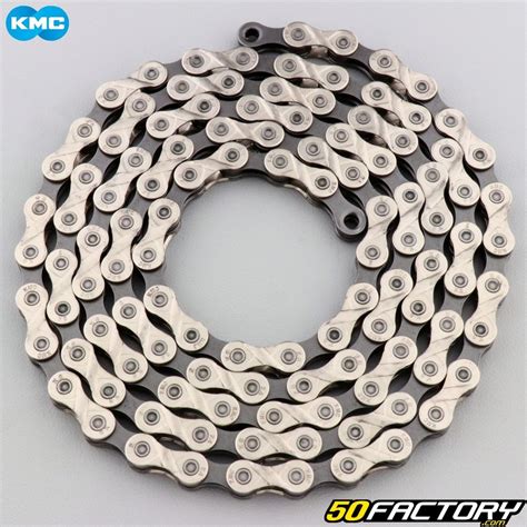 Chaîne vélo 8 vitesses 114 maillons KMC X8 argent et grise - pièce...