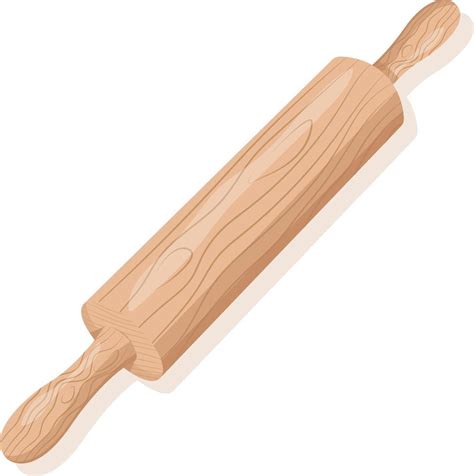 wooden rolling pin vector illustration 11545689 Vector Art at Vecteezy