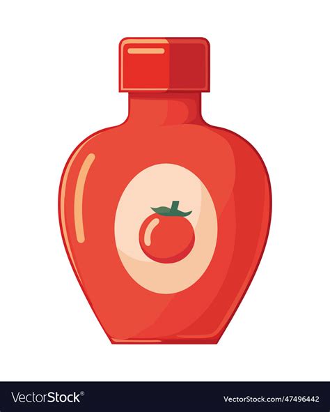 Fresh Organic Sauce Tomato Icon Royalty Free Vector Image