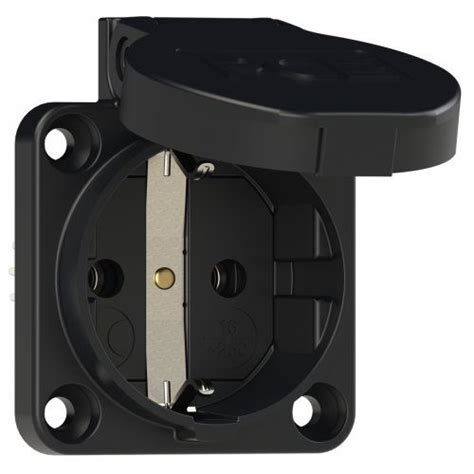 Встраиваемая розетка 16A 220V 2P+E IP54 50х50 PCE 105-0s - EVOLconnect.ru