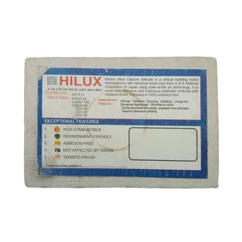 calcium silicate boards  sizes white color strong material