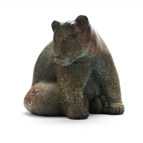 Raku Pottery Figure Of Bear Signed Tony Evans Lot 1350 September