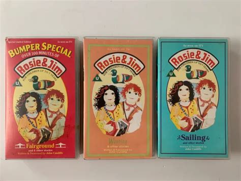 Rosie And Jim Vhs Video Tapes Cult Classics Sailing Washing