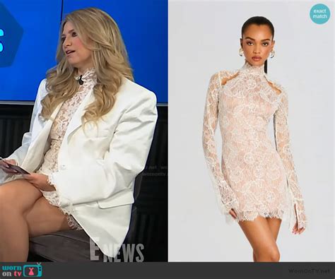 Wornontv Ashley Bellmans White Lace Dress On E News Clothes And