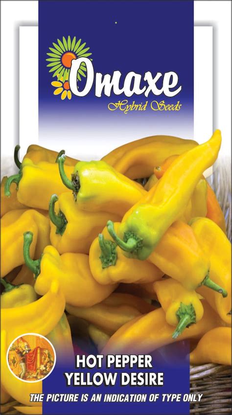 HOT PEPPER YELLOW DESIRE AVG SEEDS Omaxehybridseeds