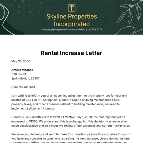 how to calculate rental increase