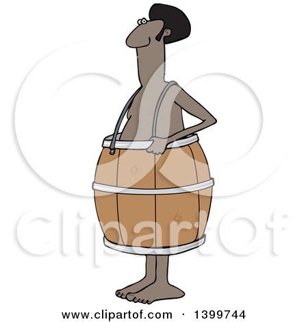 Cartoon Poor Nude Black Man Wearing A Barrel Posters Art Prints By Interior Wall Decor