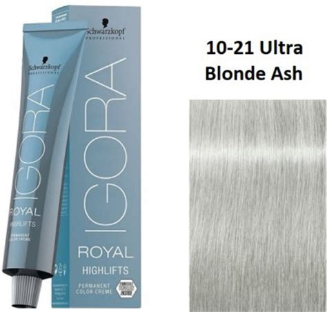 Краска для волос Schwarzkopf Professional Igora Royal Highlifts 10 21 Ultra Blonde Ash Cendré 60