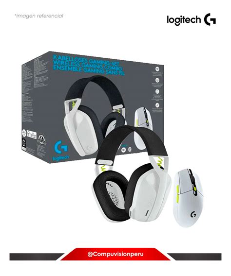 KIT LOGITECH G HEADSET G435 SE + MOUSE G305 SE WHITE BLACK GREEN ...