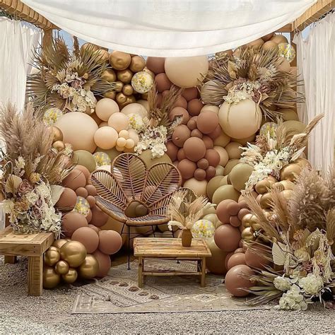 Kit De Arco De Guirnalda De Globos Marrones De Piezas Con Diferentes Tama Os Color Nude