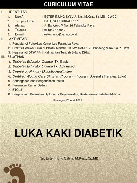 Perawatan Luka Kaki Diabetik Pdf Diseases And Disorders Medicine