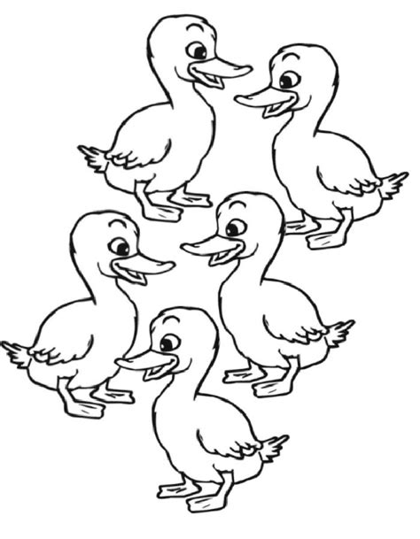 Five Little Ducks Coloring Coloring Pages