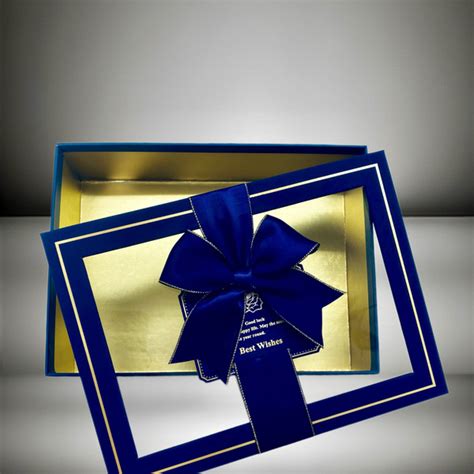 Подарочная коробка для упаковки подарка, Синяя, S, прямоугольная ...