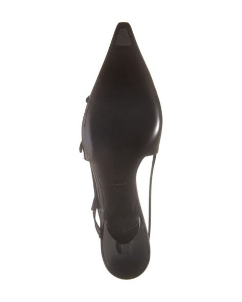 Miu Miu Show Kitten Heel Slingback Pump In Black Lyst