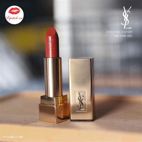 Son Ysl 83 Fiery Red Màu Đỏ Gạch Đẹp Nhất Rouge Pur Couture