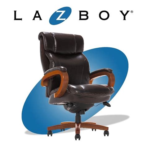 La Z Boy Big And Tall Trafford Executive Office Chair With Air Lumbar Brown Homesquare