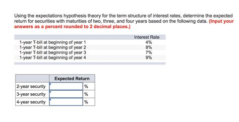 solved   expectations hypothesis theory   term cheggcom