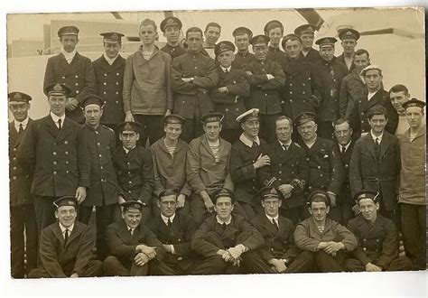 Pillow of HMHS Britannic, group photo of surviving crew, WW1