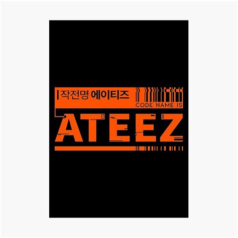 Orange CODE ATEEZ Photographic Print By PepGuardi Redbubble