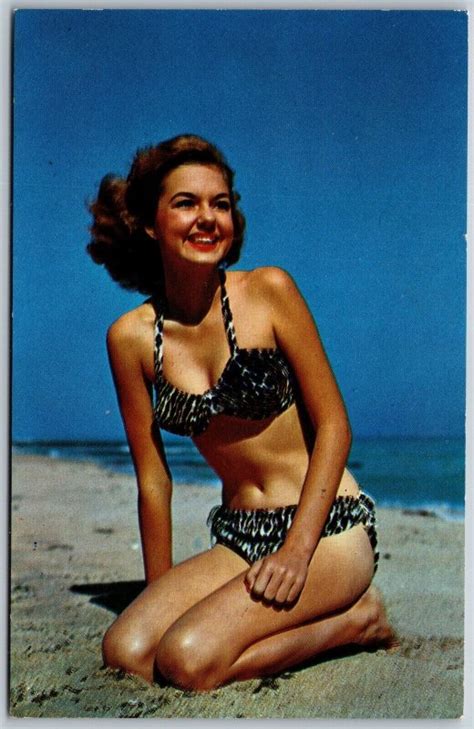 Vtg Florida Beachcomber S Delight Pinup Girl Wearing Bikini On Beach Postcard United States