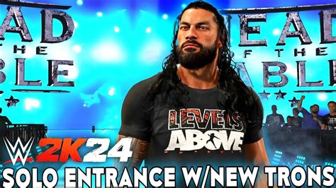 Roman Reigns Solo Entrance Wnew Head Of The Table Titantron Wwe 2k24 New Updates Youtube