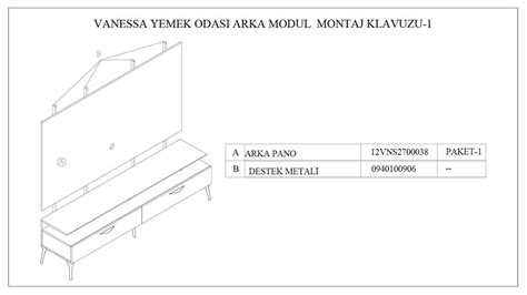 Vanessa Yemek Odasi Vsn Vevb Montaj Kilavuzlari