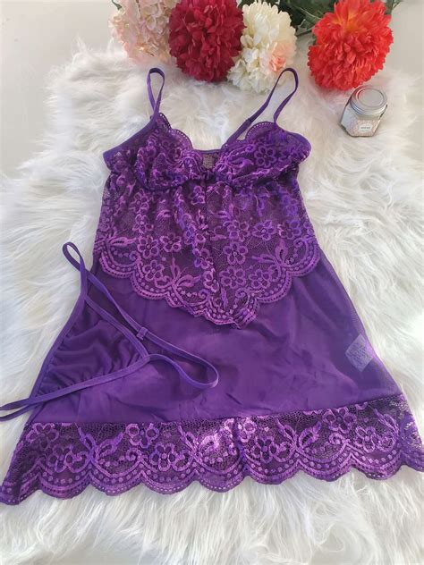 Nuisette De Nuit Sexy Violet Yamelia Lingerie