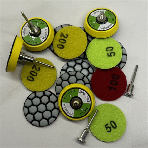 Алмазный гибкий шлифовальный круги 50мм 3шт + Адаптер с липучкой 50мм ...