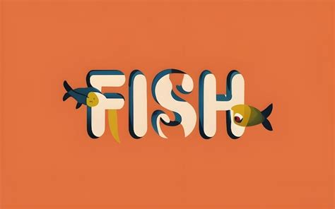 Premium Ai Image The Word Fish Shaped Like A Fish Typography