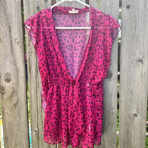 Y2k Lashes Polka Dot Tee Size Large Depop