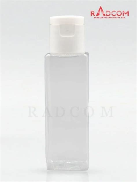 Ml Transperent Square Pet Bottle With Flip Top Cap Ml At Rs