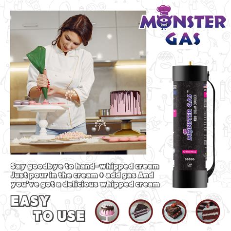 Monster Gas Whipped Cream Charger 3000g N2o Nitrous Oxide Tank 44l