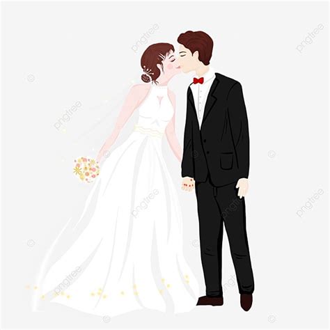 Bride And Groom Kissing Clipart