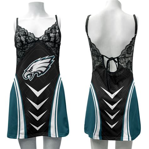 Philadelphia Eagles Lace Back Strap Slip Dress 386 Anz3dt Store