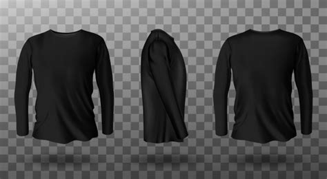 Free 6074 Mockup Kaos Hitam Panjang Yellowimages Mock