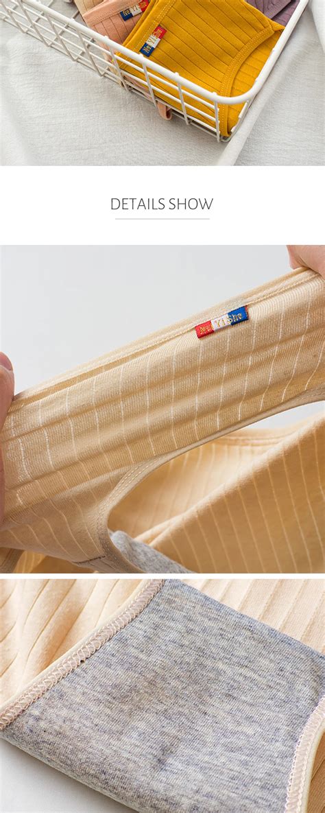 Sous Vêtements en Coton sans Couture pour Femme Culotte Sexy Respirante Couleur Unie Lingerie